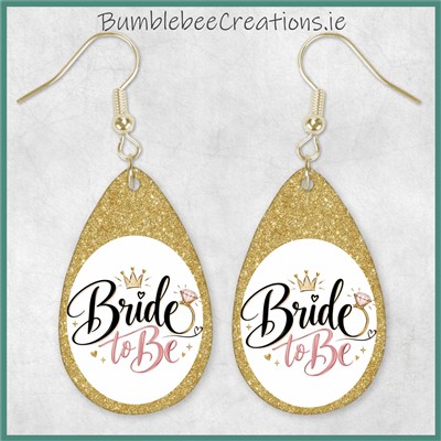 Handmade Le Grá : Earrings : Bride To Be B : Gold